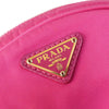 Prada Pocono Tessuto 尼龙手拿包三角形徽标粉色/金色