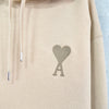 Ami Paris Ami Paris 爱心徽标刺绣连帽衫 米色