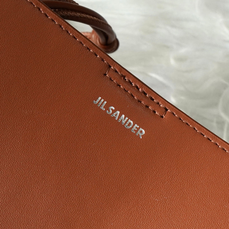 ジルサンダー タングル スモール レザー ショルダーバッグ ブラウン - NEWSED