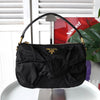 Prada nylon/leather ribbon handbag in black