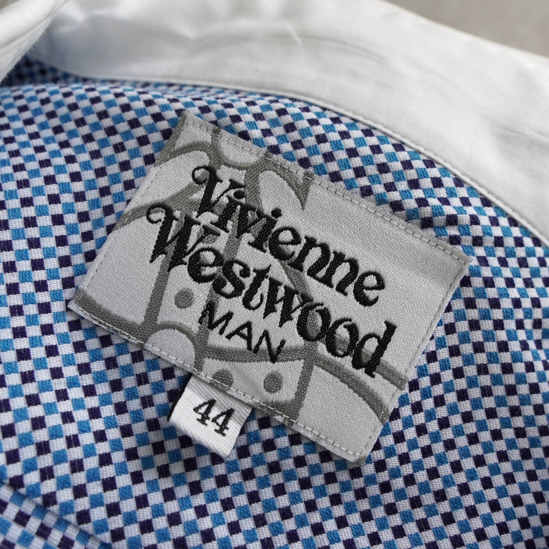 ヴィヴィアン ウエストウッド オーブ 長袖シャツ クレリックシャツ ブルー - NEWSED