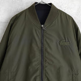 ラコステ リバーシブル ブルゾン ロゴパッチ ブラック/カーキ - NEWSED