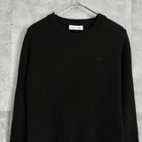 ラコステ ロゴパッチニットワンピース ブラック レディース - NEWSED
