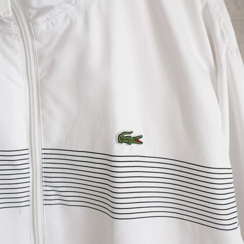 ラコステ スポーツ ナイロンジャケット トラックジャケット ブルゾン ロゴパッチ ホワイト - NEWSED