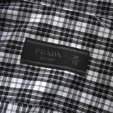 プラダ ギンガムチェック柄 長袖シャツ フォーマル メンズ ブラック / ホワイト - NEWSED
