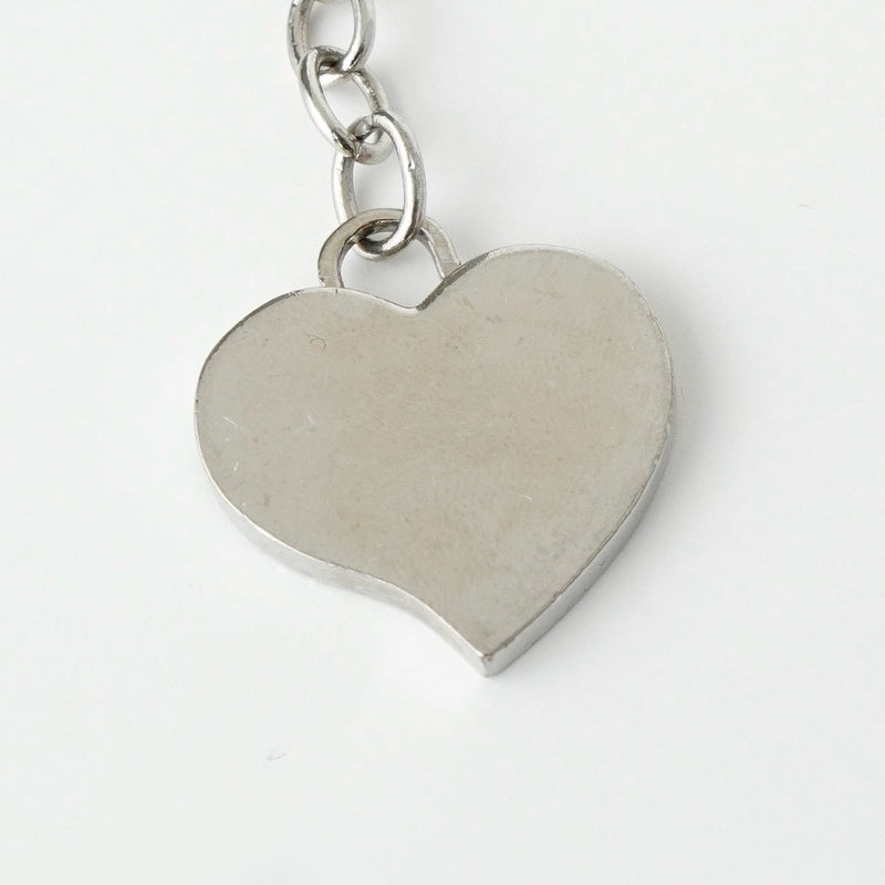 プラダ ロゴ ハート キーリング キーホルダー チャーム シルバー - NEWSED