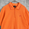 ナイキ ゴルフ スウッシュロゴ ハーフジップ 半袖ポロシャツ オレンジ