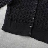 ポロ ラルフローレン ロゴ 刺繍 ケーブル編み カーディガン ブラック キッズ - NEWSED