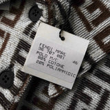 フェンディ ズッカ 総柄 パイル地 半袖ポロシャツ グレー タグ付き未使用品 - NEWSED