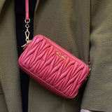 ミュウミュウ マテラッセ レザー ショルダーバッグ オレンジ - NEWSED