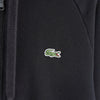 Lacoste 徽标拉链连帽衫派克大衣黑色