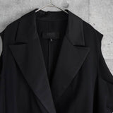 エムエムシックス メゾン マルジェラ ノースリーブ プルオーバー ジャケット ベスト ブラック レディース - NEWSED