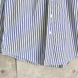 ポロ ラルフローレン スモールポニーロゴ ストライプ柄 長袖シャツ ホワイト / ブルー メンズ - NEWSED