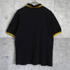 Fred Perry 徽标刺绣短袖 Polo 衫（黑色和黄色）