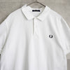 Fred Perry 徽标刺绣白色短袖 Polo 衫