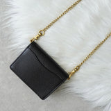 コーチ レザー チェーン ウォレットバッグ カードケース ブラック - NEWSED