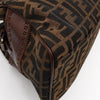 フェンディ エトニコ ズッカ柄 キャンバス/レザー ハンドバッグ ブラウン