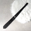 Prada Triangle Plaque Triangle Logo Narrow Tie Black