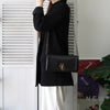 Bottega Intrecciato 黑色皮革转锁链条单肩包