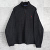 Polo Ralph Lauren 徽标半拉链运动衫 黑色