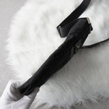 プラダ キルティング ポコノ テスート ナイロン サフィアーノ レザー ショルダーバッグ 三角プレート ブラック - NEWSED