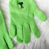 アミパリ アミ パリス ハートロゴ ウール 手袋 グローブ グリーン メンズ