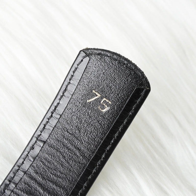 セリーヌ ヴィンテージ 輪馬車 サルキー レザー ベルト ブラック レディース - NEWSED