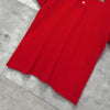 Lacoste logo patch short sleeve polo shirt in red