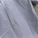 ラルフローレン ロゴ刺繍 チェック柄 半袖シャツ ブルー × ホワイト - NEWSED