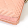 CHANEL Boy Chanel Matelasse Caviar 皮革链条钱包（粉色）