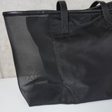 セリーヌ ヴィンテージ サークルロゴ ナイロン メッシュ トートバッグ ブラック - NEWSED