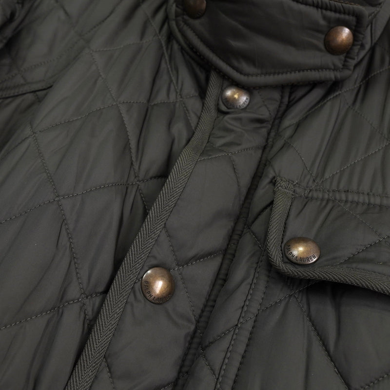 ポロ ラルフローレン コーデュロイ襟 キルティングジャケット ミリタリージャケット カーキ - NEWSED