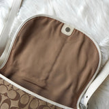 コーチ シグネチャー キャンバス ショルダーバッグ ベージュ - NEWSED