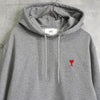 アミパリ アミパリス ハートロゴ パーカー フーディ グレー