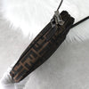 Fendi Zucca Canvas Leather Shoulder Bag Brown