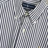 Ralph Lauren Logo Stripe Long Sleeve Shirt in Navy/White