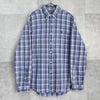 ポロ ラルフローレン ロゴ 刺繍 長袖シャツ チェック柄 ブルー