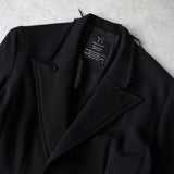 ワイズ ヨウジヤマモト ダメージ加工 スーパーロングコート ブラック - NEWSED