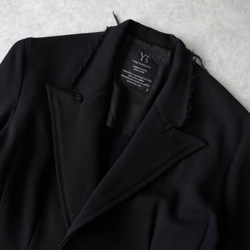 ワイズ ヨウジヤマモト ダメージ加工 スーパーロングコート ブラック - NEWSED