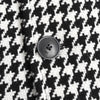 Ami Paris Houndstooth Wool Balmac Coat with Belted Waist Black/White