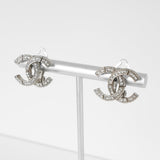 シャネル ココマーク ラインストーン イヤリング シルバー - NEWSED