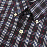 バーバリー ノバチェック ホースロゴ 刺繍 半袖シャツ ブラック / ホワイト - NEWSED