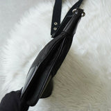 プラダ ポコノ テスート ナイロン / レザー トライアングルロゴ ショルダーバッグ ブラック - NEWSED