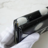 バレンシアガ ペーパーミニ レザー 三つ折り財布 コンパクトウォレット ブラック - NEWSED