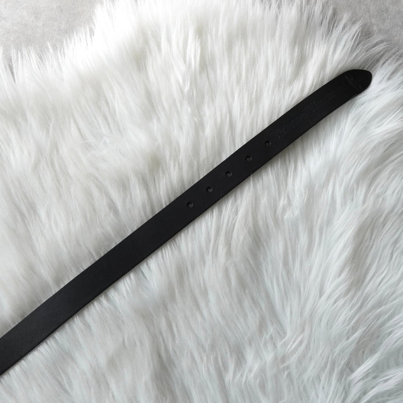 ヴィヴィアン ウエストウッド オーブ レザー ベルト ブラック - NEWSED