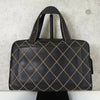 Chanel Coco Mark Wild Stitch 小牛皮黑色手提包