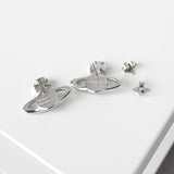 ヴィヴィアン ウエストウッド オーブ ラインストーン シルバー ピアス 箱付き - NEWSED