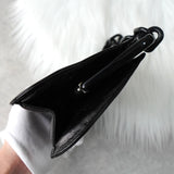 プラダ レザー がま口 プラスチックチェーン ミニハンドバッグ ブラック - NEWSED