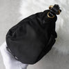 Prada nylon/leather ribbon handbag in black