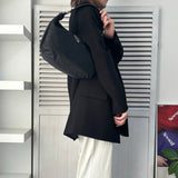 プラダ ポコノ テスート ナイロン サフィアーノ レザー ハンドバッグ ワンハンドル 三角プレート ブラック - NEWSED